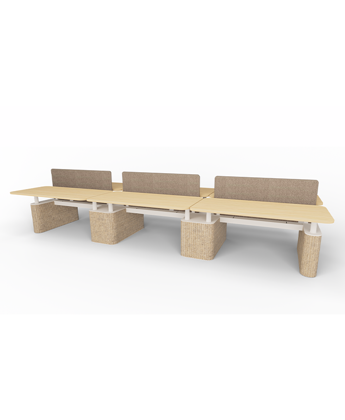 Flex Round Schreibtisch 6-Sitzer