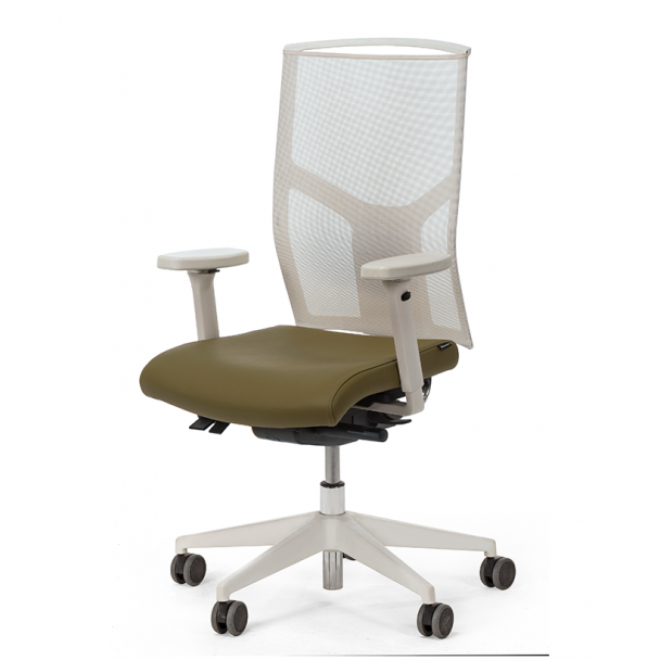 Fin ergonomischer bürostuhl (Weiss)