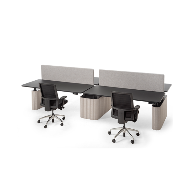 Flex Round Schreibtisch 4-Sitzer
