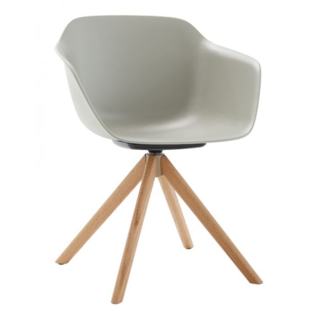 Stuhl Taya, Kunststoff (Holzspinnenfuß)