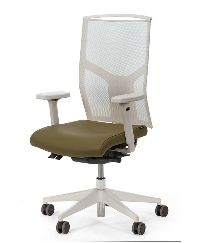 Fin ergonomischer bürostuhl (Weiss)