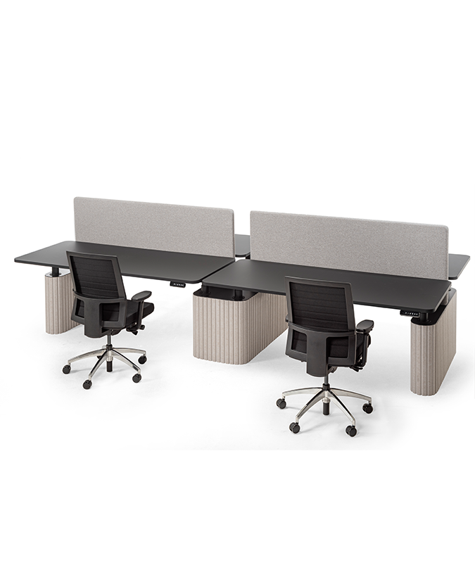 Flex Round Schreibtisch 4-Sitzer