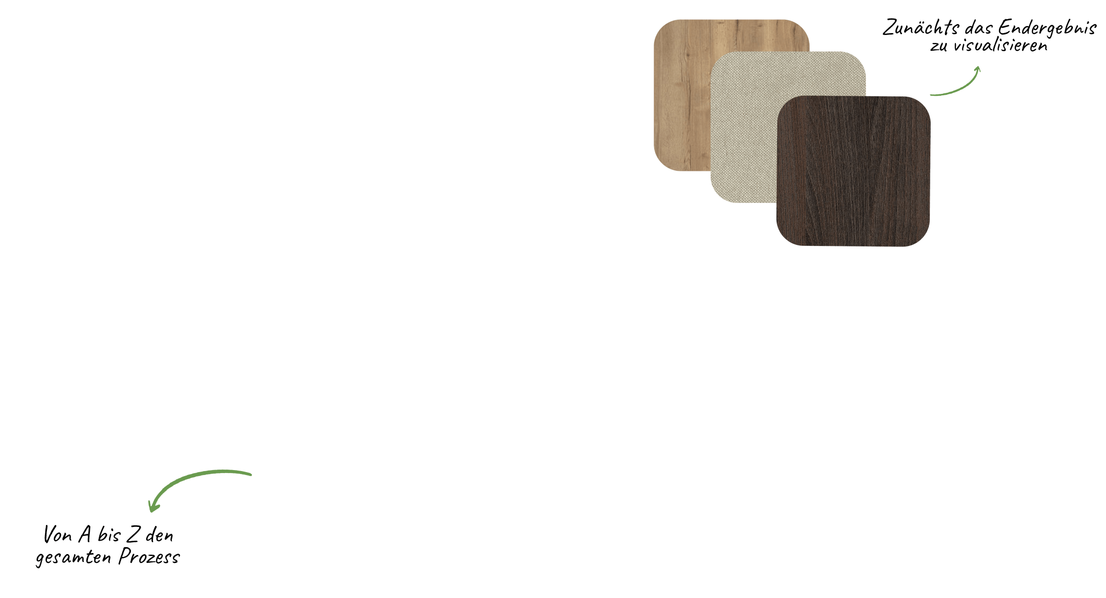 Collage interieuradvies, onze collega's helpen je graag voor een 100% vrijblijvend interieuradvies