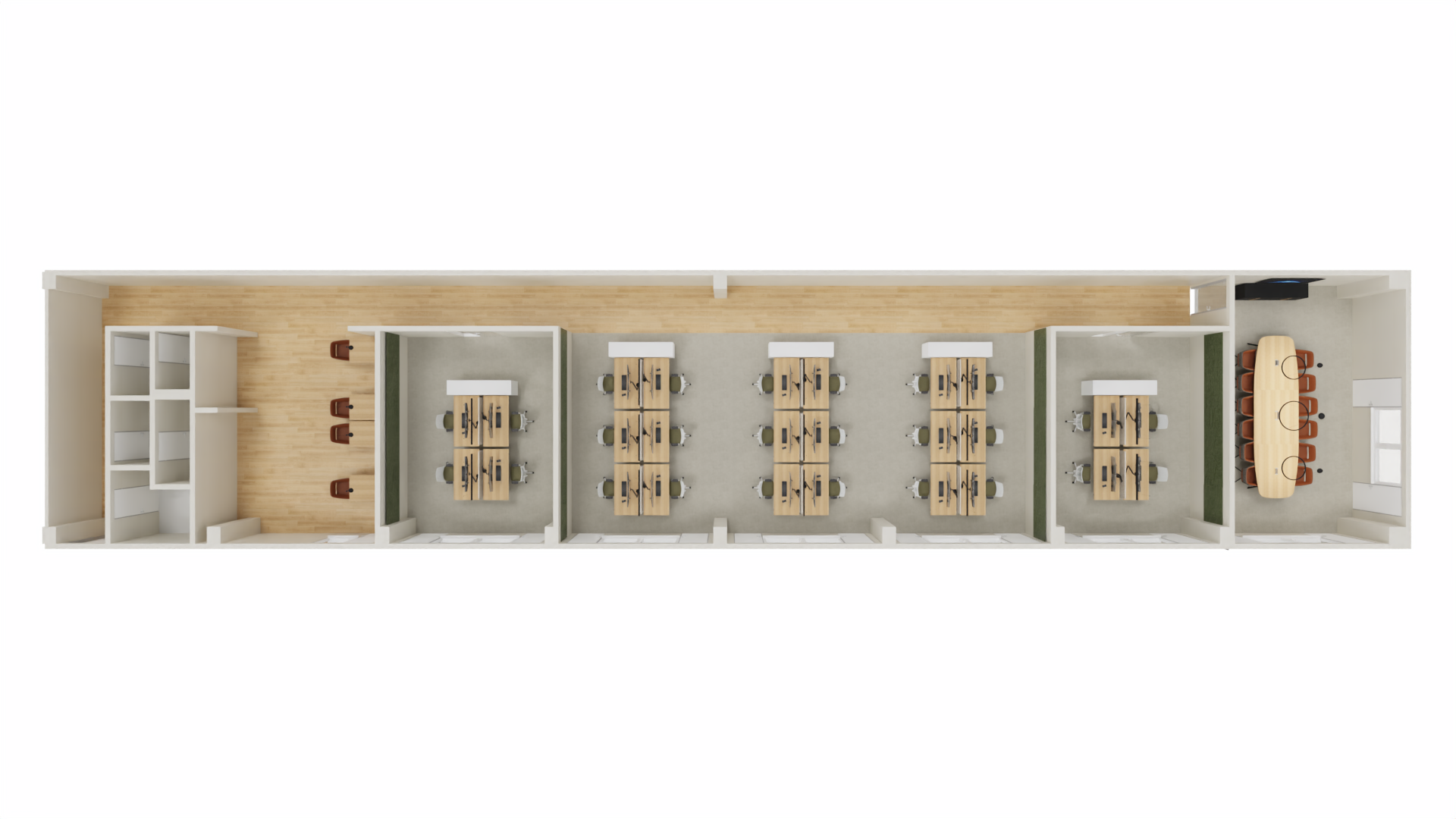 3d ontwerp bovenaanzicht projectinrichting